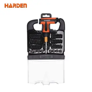 Coffret Tournevis à Cliquet et Embouts 46 Pièces Harden