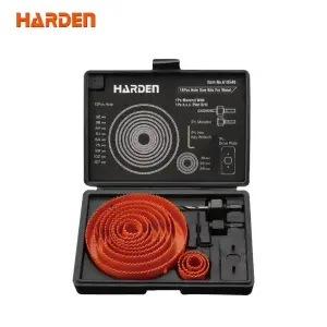 Kit de Scies à Cloche pour Bois Harden – 16 Pièces – Scies Trépans 19 à 127 mm