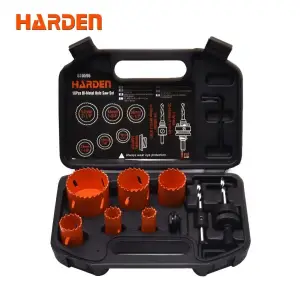 Kit 10 Scies à Cloche HSS Bi-Métal Harden – 6 Diamètres + 2 Arbres