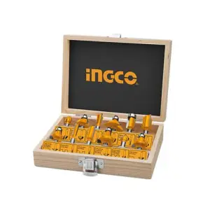 Coffret de fraises à affleurer 6mm – AKRT1201 INGCO MAROC