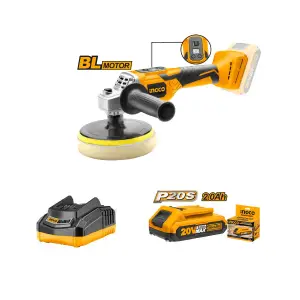 Pack Polisseuse lithium-ion 20V + BATTERIE + Chargeur de batterie – APLI-FBLI-FCLI INGCO MAROC