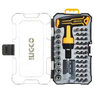 SET DE 47 PIÈCES POUR TOURNEVIS AVEC MANCHE – HKSDB0478 INGCO MAROC