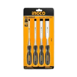 Set de 4 ciseaux à bois 6-12-19-25mm – HKTWC0401 INGCO MAROC