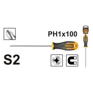 Tournevis Phillips PH2 D: 5mm L:100 – HS68PH1100 INGCO MAROC