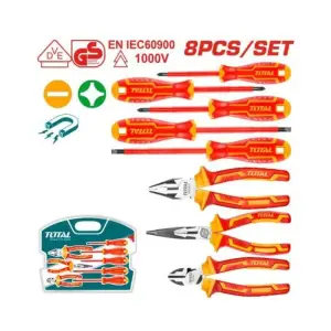 Jeu de 8 outils à main isolés – Total Outillage THKIST3082