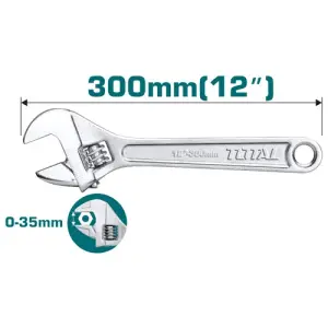 Clé à molette 300MM 12 » – Total Outillage THT1010123