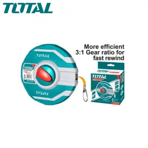 Ruban à mesurer en fibre de verre 20m*12.5mm – Total Outillage TMTF12206