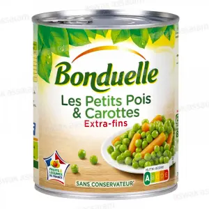 PETITS POIS ET CAROTTES EXTRA FINS 400G BONDUELLE