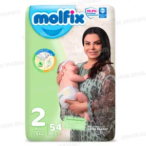 COUCHES BEBE MINI 3-6KG 54 UNITES VALUE PACK MOLFIX
