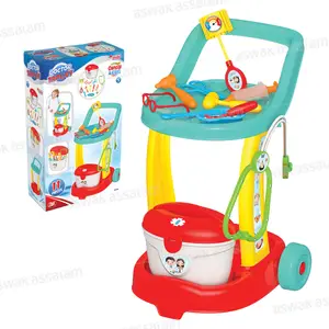 CHARIOT DE DOCTEUR AVEC ACCESSOIRES 11 PIECES POUR ENFANT