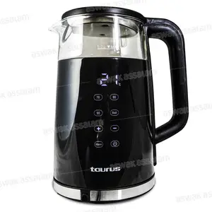 BOUILLOIRE EN VERRE 1,7L 2000W NOIR EOS GLASS DIGITAL TAURUS