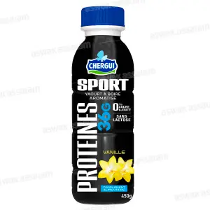YAOURT A BOIRE PROTEINE VANILLE 450ML CHERGUI SPORT