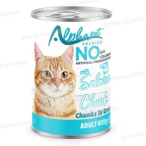 BOUCHEES SAUMON POUR CHAT ADULTE 400G ALPHAPET