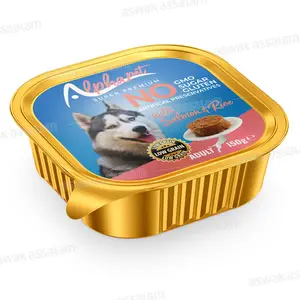 BARQUETTE PATE SAUMON ET RIZ POUR CHIEN ADULTE 150G ALPHAPET