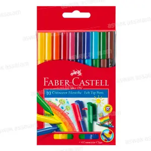 10 FEUTRES DE COULEUR CONNECTOR FABER-CASTELL