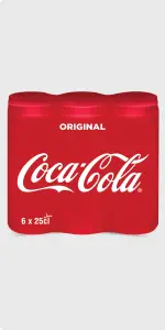 Pack 6 canettes boissons gazeuses 25cl – COCA-COLA