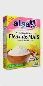 Fleur de maïs en poudre 180g – ALSA