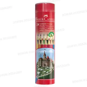 24 CRAYONS DE COULEUR TUBE EN METAL FABER-CASTELL
