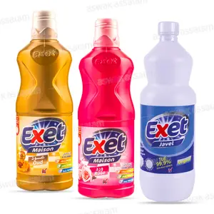 LOT DE 2 NETTOYANTS SOL 1L + EAU DE JAVEL 1L EXET