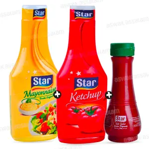 LOT MAYONNAISE 330G + KETCHUP 300G + SAUCE PIQUANTE 170G STAR