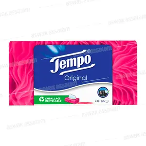 BOITE A MOUCHOIRS 4 PLIS 80 UNITES TEMPO