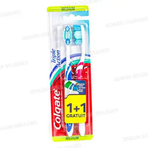 BROSSE A DENTS TRIPLE ACTION 1+1 FREE MEDIUM COLGATE