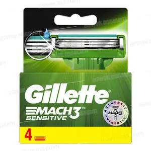 RECHARGES LAMES DE RASOIR MACH3 SENSITIVE 4 UNITES GILLETTE