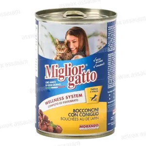 BOUCHEES POUR CHAT AU LAPIN 405G MIGLIOR GATTO MORANDO
