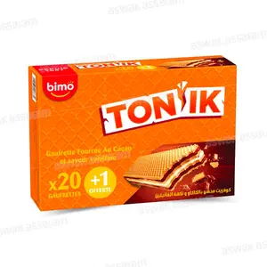 BOITE DE 21 GAUFRETTES FOURREES AU CACAO BIMO (20 ACHETES = 1 GRATUIT )