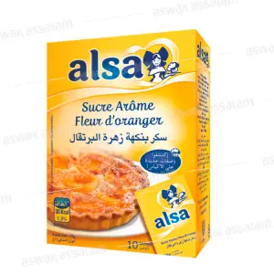 SUCRE AROME FLEUR D'ORANGER 10 SACHETS ALSA