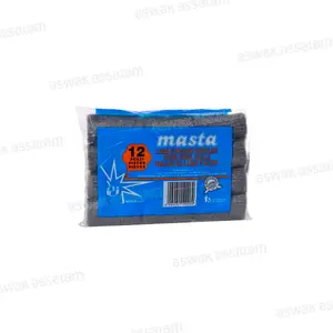 LAINE D'ACIER 12 TAMPONS MASTA