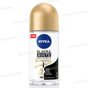 DEODORANT BILLE POUR FEMME 5 EN 1 BLACK AND WHITE INVISIBLE SILKY SMOOTH 50ML NIVEA