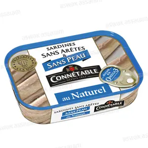 SARDINES SANS PEAU ET SANS ARETES AU NATUREL 140G CONNETABLE