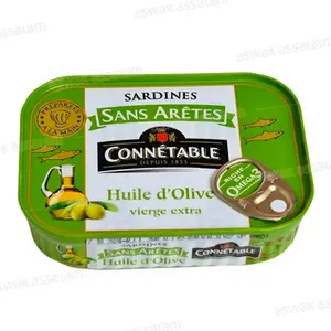 SARDINES SANS ARETES A L'HUILE D'OLIVE EXTRA VIERGE 140G CONNETABLE