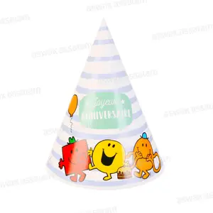 CHAPEAU ANNIVERSAIRE 6 UNITES POUR GARCON COLLECTION MONSIEUR MADAME