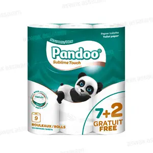 PAPIER HYGIENIQUE 3 PLIS 24 ROULEAUX PANDOO