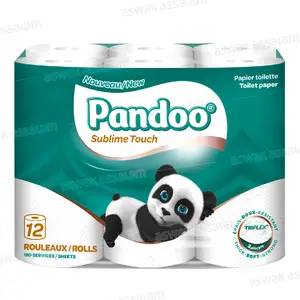 PAPIER HYGIENIQUE 12 ROULEAUX 3 PLIS PANDOO