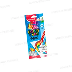 12 Crayons de Couleur Effacable Maped