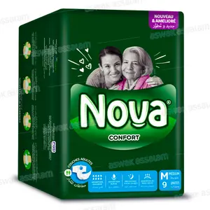 COUCHES POUR ADULTES TAILLE MEDIUM 9 UNITES NOVA