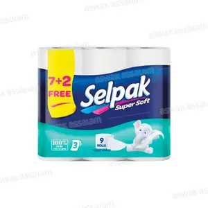 PAPIER HYGIENIQUE 3 PLIS 9 ROULEAUX SELPAK