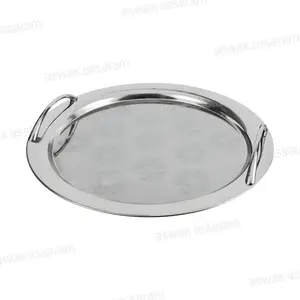 PLATEAU INOX ROND AVEC ANSES 35,5CM