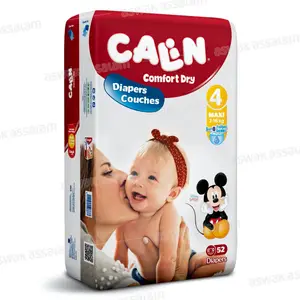 COUCHES BEBE MAXI TAILLE 4 7-16 KG 52 UNITES CALIN