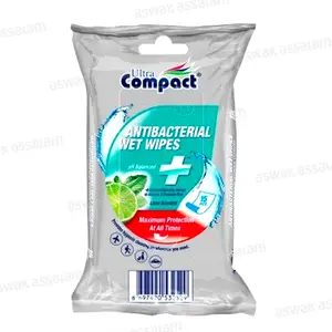 LINGETTES ANTIBACTERIENNES 15 UNITES ULTRA COMPACT