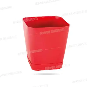 POT DE FLEURS AVEC SOUCOUPE 8,8L ROUGE GAMME SAFIR