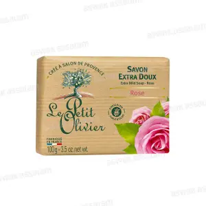 SAVON EXTRA DOUX ROSE 100G LE PETIT OLIVIER
