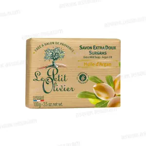 SAVON EXTRA DOUX SURGRAS HUILE D'ARGAN 100G LE PETIT OLIVIER
