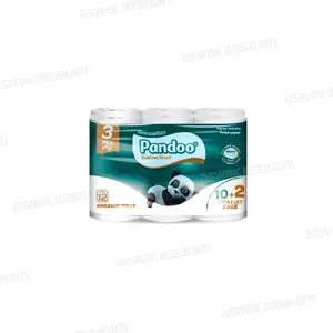 PAPIER HYGIENIQUE 3 PLIS 24 ROULEAUX PANDOO (20 ACHETES = 4 GRATUITS)