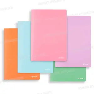 CAHIER PIQUE 21*29,7CM 96 PAGES 90G COUVERTURE POLYPROPYLENE COULEUR PASTEL ANCOR