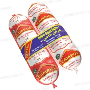 LOT DE MORTADELLE 600G + SAUCISSON PIQUANT 600G CAMPUS