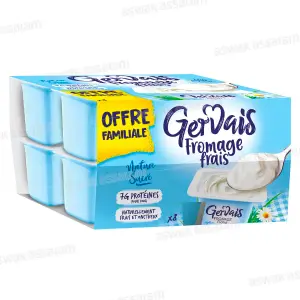 FROMAGE FRAIS NATURE SUCRE 8*80G PACK GERVAIS
